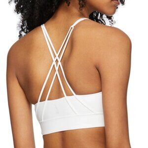 Nike White Swoosh Luxe Sports Bra New with Tag